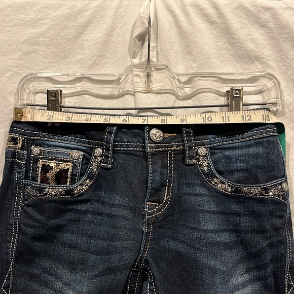 GRACE in LA size 26 rough cut capri Y2K dark wash low rise  EUC - Picture 11 of 15